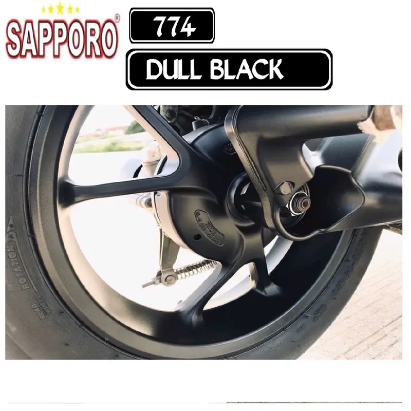 774 DULL BLACK DOFF SAPPORO STANDAR 300ml Cat Semprot Pylok Pilok Pylox / Cat Semprot / Cat Aerosol / Sapporo Standar 2