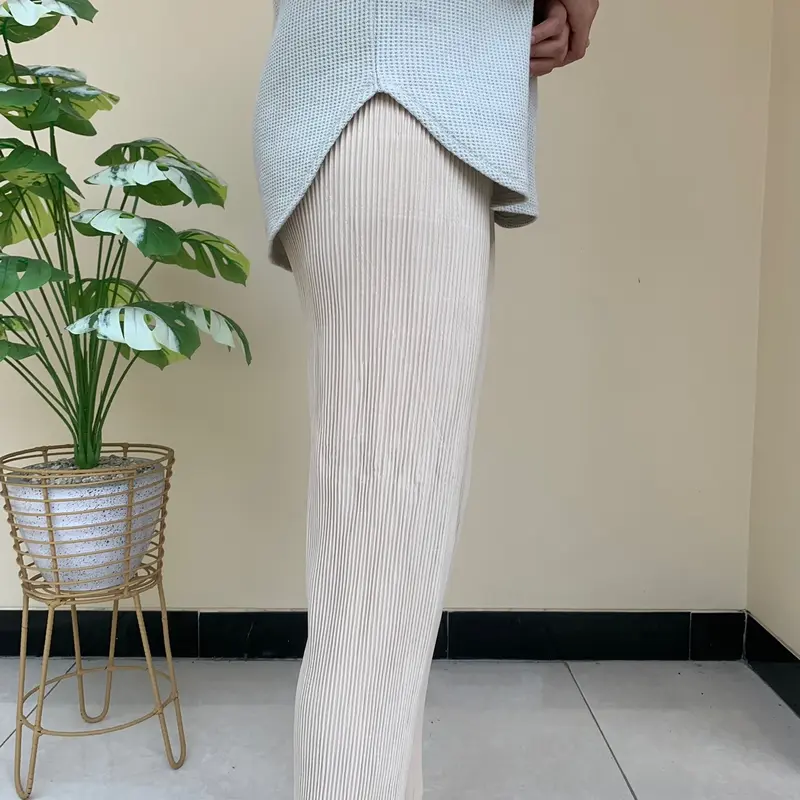 [milihbeau] Pencil Pleated Pants - celana pensil tidak terawang slim-fit plisket cocok untuk harian celana kerja celana kuliah celana jalan santai di rumah celana melar nyaman tidak gerah xs-xl 012 celana putih celana panjang celana krem celana hitam 3