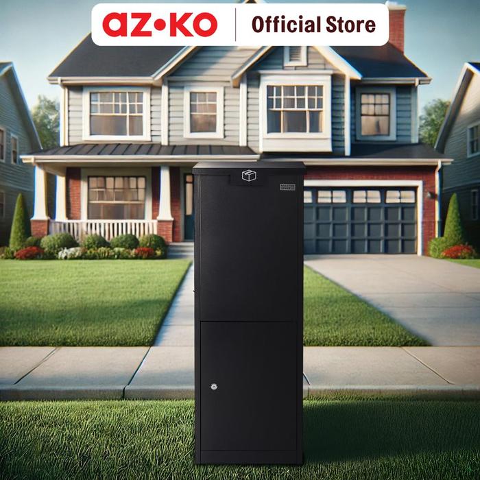 Box Sampling Azko Promo AZKO Masterspace Kotak Paket Parcel Box Front Opener - Hitam ...