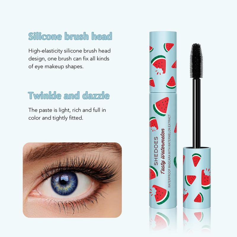 Product Introduction of Shedoes Lengthened Thick and Long Long Lasting Waterproof Non-Dizzy Makeup Not Smudge Quick-Drying Watermelon Mascara 8