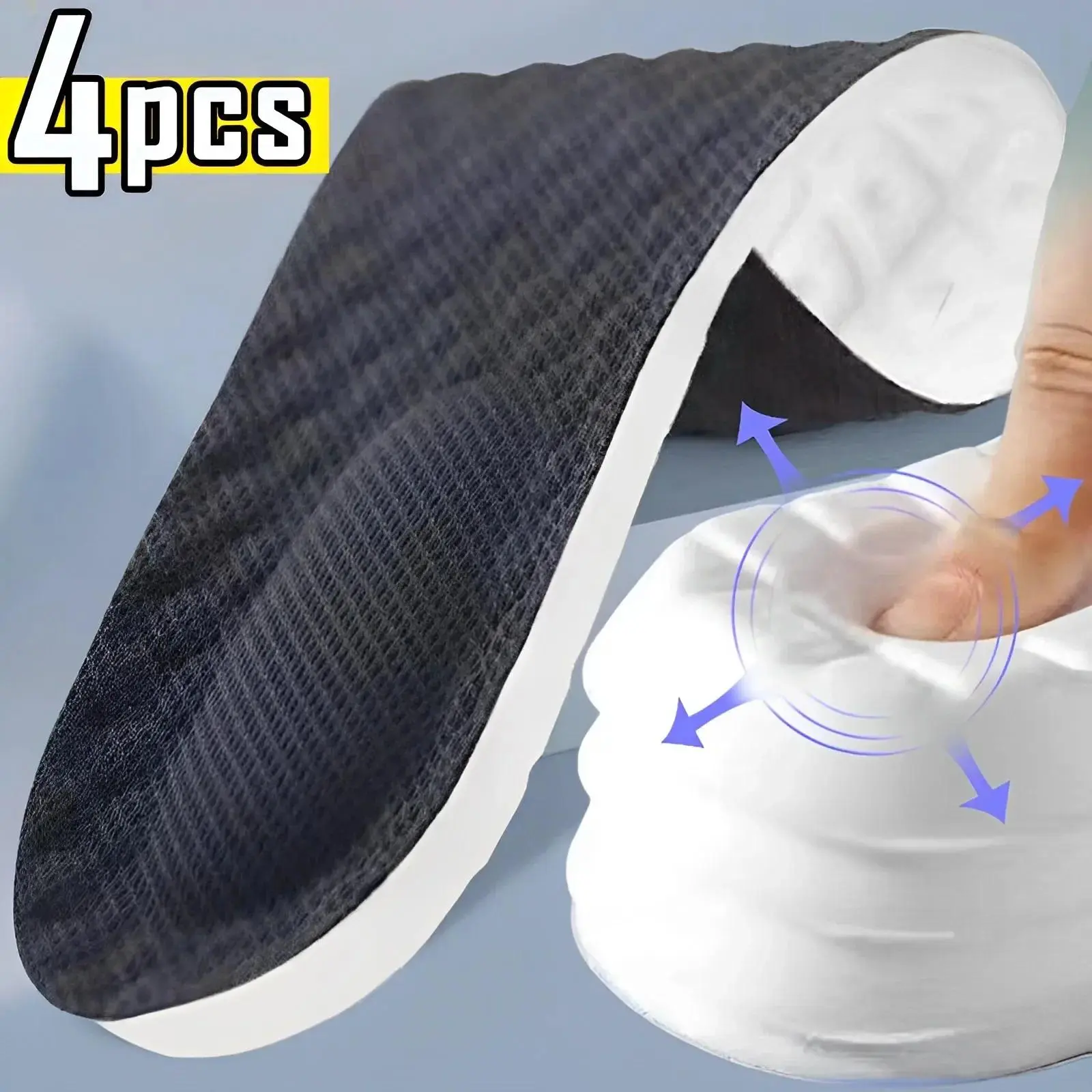 Latex Sport Insoles for Men Women Soft High Elasticity Memory Foam Insoles Insert Shoes Pads Breathable Cushion Pad