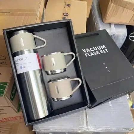 Bình Giữ Nhiệt Cao Cấp 500ML Lõi Inox 304 Tặng Kèm 2 Cốc Cách Nhiệt, Fullbox Làm Quà Tặng Sang Trọng 4