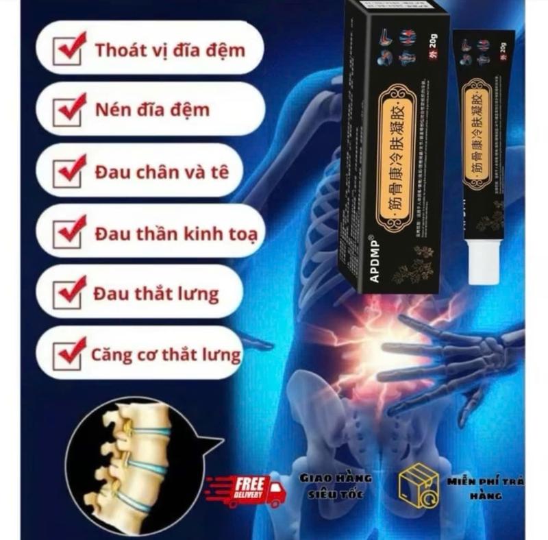 [CHÍNH HÃNG] Gel thoát vị đĩa đệm, giảm đau thắt lưng, giảm đau xương khớp, thoái hoá, bong gân - Hộp 20g