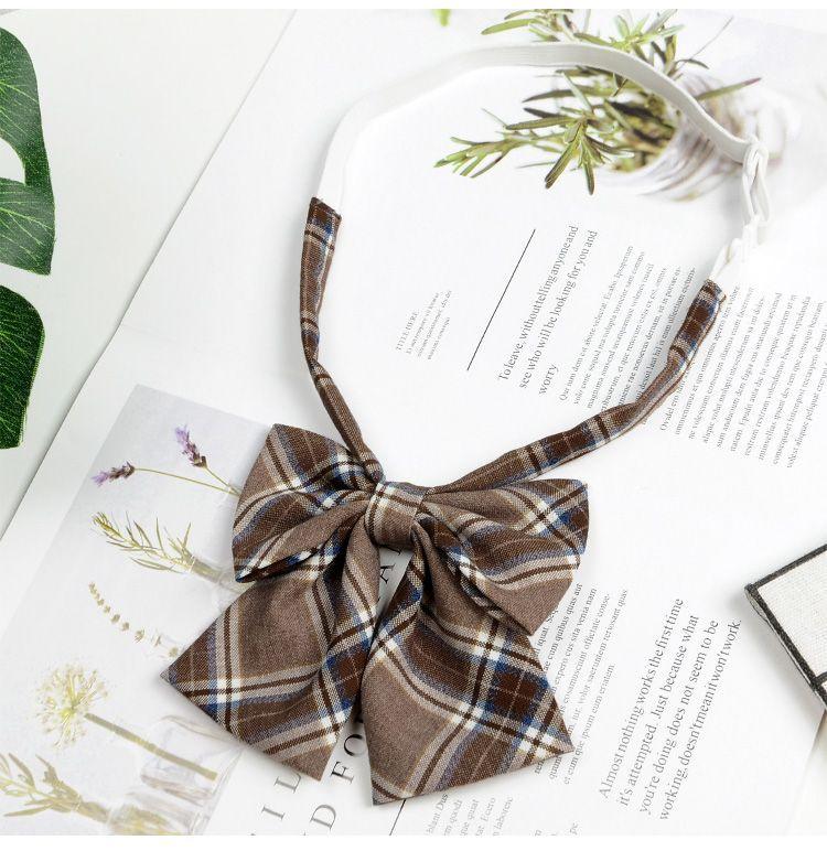 Product Introduction of Cà Vạt Kẻ Sọc, Phong Cách Cổ Điển Màu Nâu, Dành Cho Nữ, Phong Cách Preppy Nhật Bản JK, Lười Biếng Và Tự Do, Phụ Kiện Áo Sơ Mi, Cà Vạt Nơ, Thích Hợp Cho Nam Và Nữ, DK Cà Vạt 8