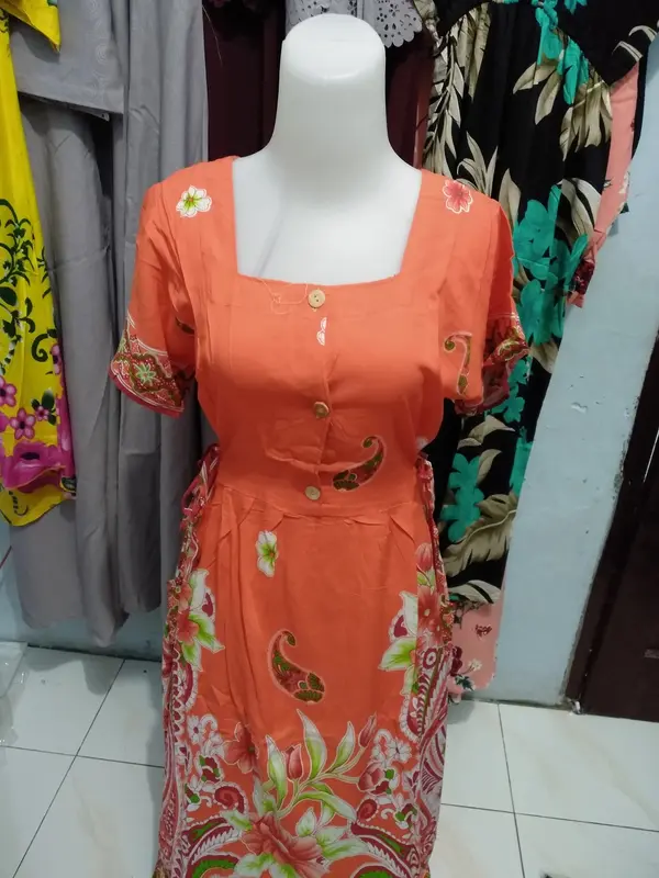 LIMITED ORANGE Home Dress (Daster ) Cantik Model Krah Kotak dan Busui 4