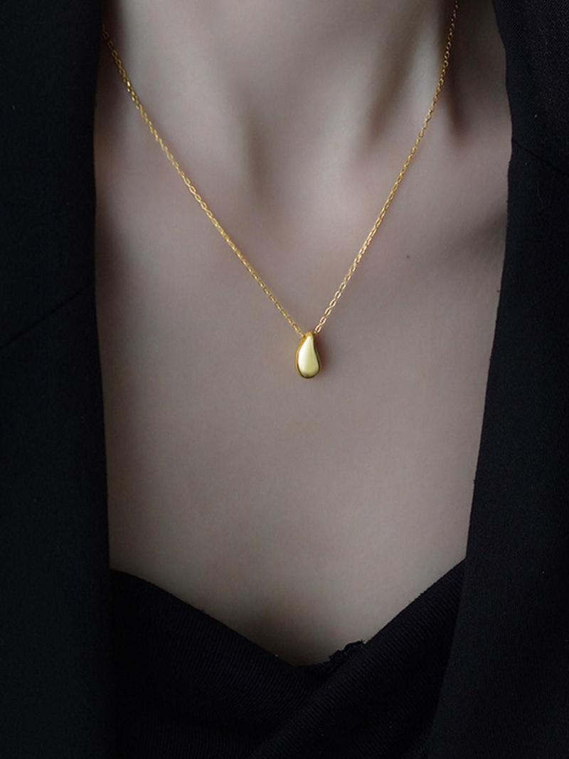 Product Introduction of Water Drop Shaped Pendant Necklace for Women, Fashion Jewelry for Party, Daily Clothing Decor, Trendy All-match & Exquisite Jewelry for Birthday Gift 0