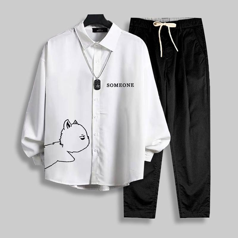 Bộ Quần Áo Nam Áo Sơ Mi Dài Tay Phối Quần Dài Kaki Basic Có Túi Trẻ Trung Thời Trang Zenkonu SO MI NAM 023 + QUAN NAM 060