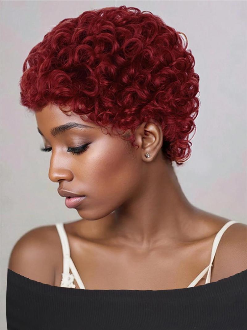 Product Introduction of 10 Inch Short Wigs for Women, Gorgeous Fluffy Wigs with Bangs, Synthetic Full Machine Wigs for Party, Daily Use 4