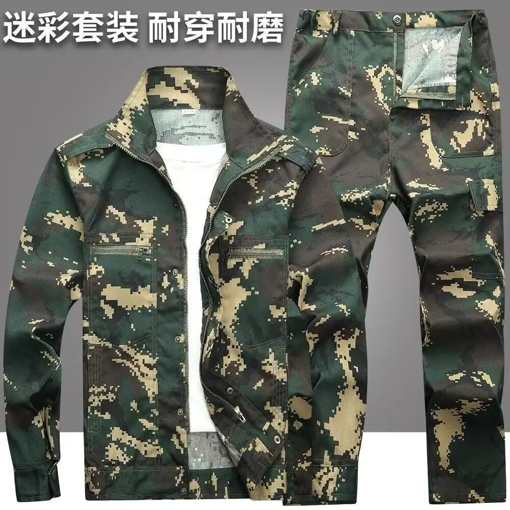 Bộ quần áo ngụy trang, quần áo bảo hộ lao động, quần áo làm việc xây dựng một mảnh, chống vết bẩn và chống mài mòn, thích hợp cho công việc Phục Hồi ô tô của nam giới, quần áo bảo hộ lao động