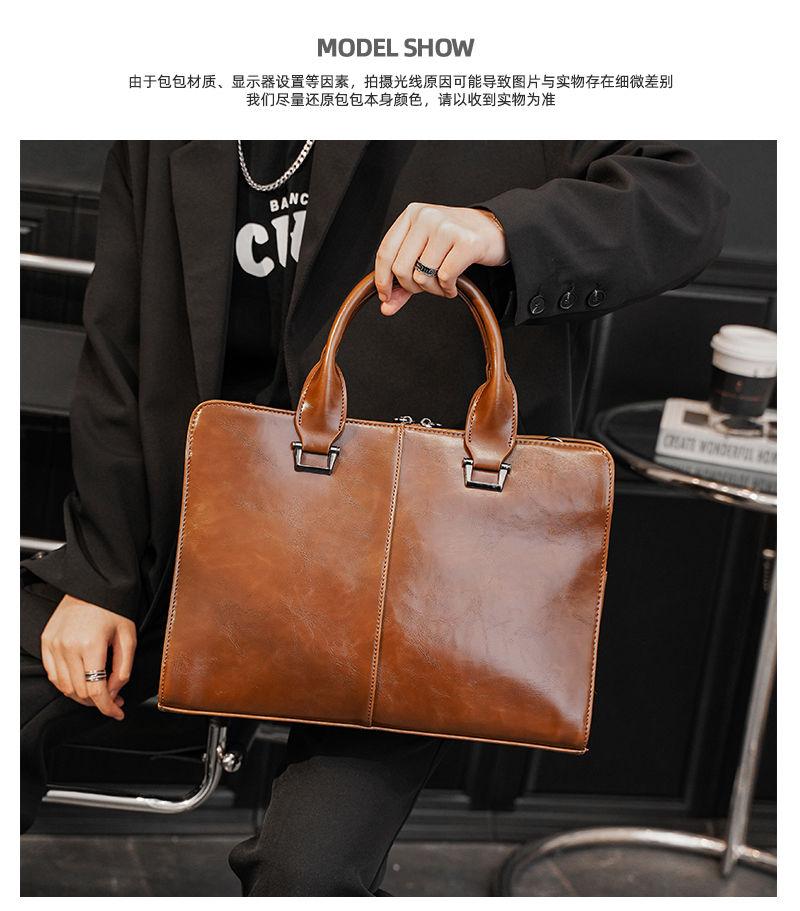 Product Introduction of [1146 People Collection] Original Retro Fashion Portable Shoulder Bag Men'S Briefcase Casual Bag Messenger Bag Business Computer Bag Men'S Bag 10