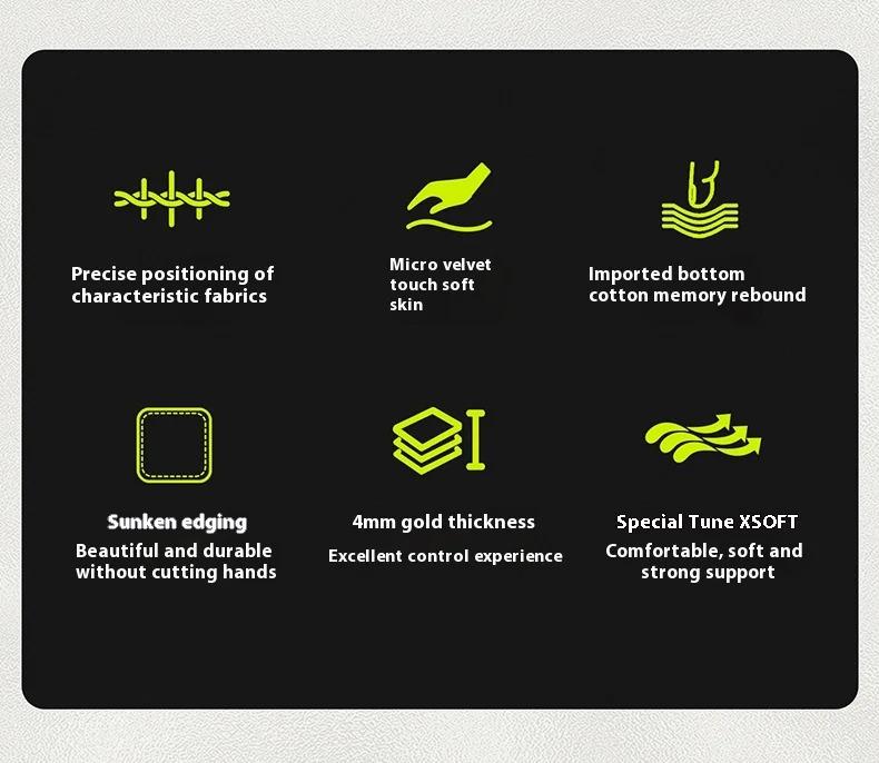 Product Introduction of ATK 99G Mouse Pad E-Sport Special for FPS Gaming Sunken Edge XSOFT Balanced Polyurethane Anti-slip Base Match Artisan Zero 99g mouse  pads 12