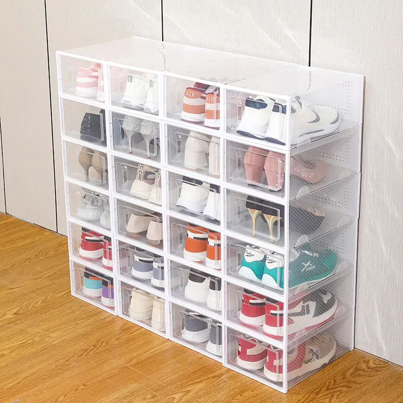 Plastic Storage Box Dustproof Moisture-Proof Shoe Rack Shoe Storage Fantastic Shoe Cabinet Internet Celebrity Household Simple Transparent Shoe Box