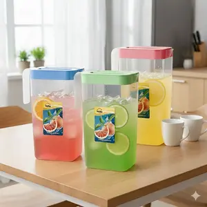 Teko Air Berkualitas Water COOLJug Basic Home Oxio 1,5 Liter MODEL ANTIK Pitcher Modern Plastik Bening PP 5 Hijau Biru Merah 12,6 x 9,1 x H 23,5 cm