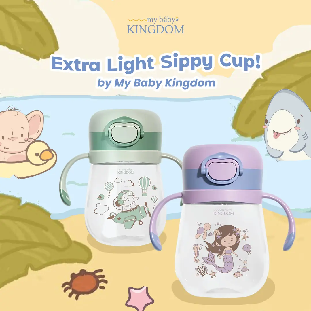 NEW!!My Baby Kingdom Sippy Cup (1st EXTRA LIGHT Sippy Cup In Indonesia) Botol Minum Bayi Training Cup (300ml)