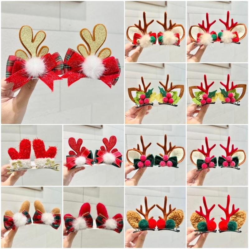 Kẹp tóc giáng sinh sừng tuần lộc dễ thương phụ kiện tóc dễ thương cho mọi lứa tuổi