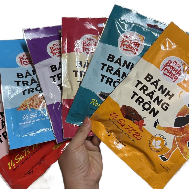  Combo 20 gói Bánh tráng trộn Miss trộn vị ngẫu nhiên thơm ngon ăn liền  Ăn Vặt Thức Ăn Snack Food bánh tráng lụi phơi sương dẻo 