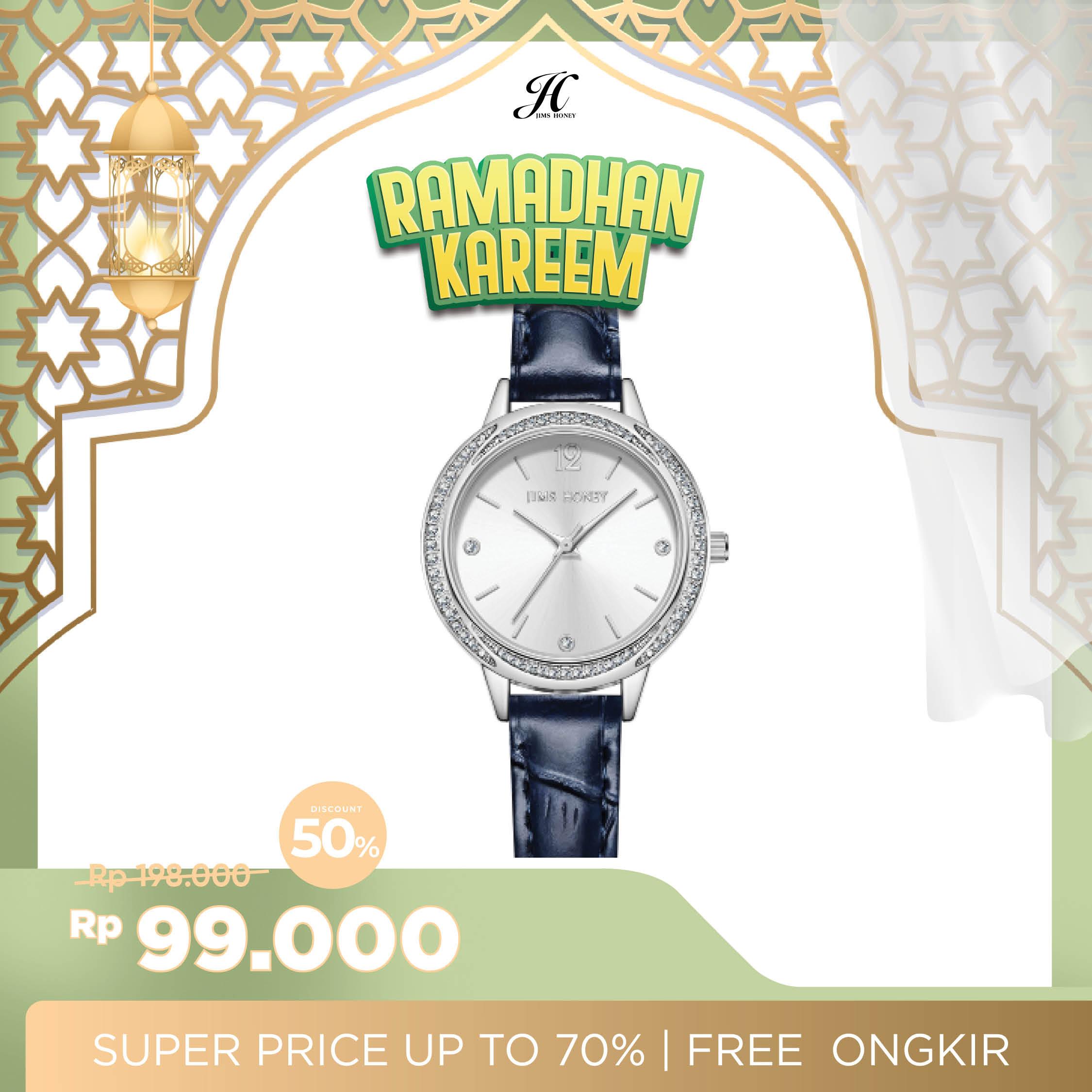JIMS HONEY JAM TANGAN WANITA JHW 13 (FREE BOX + BATERAI)