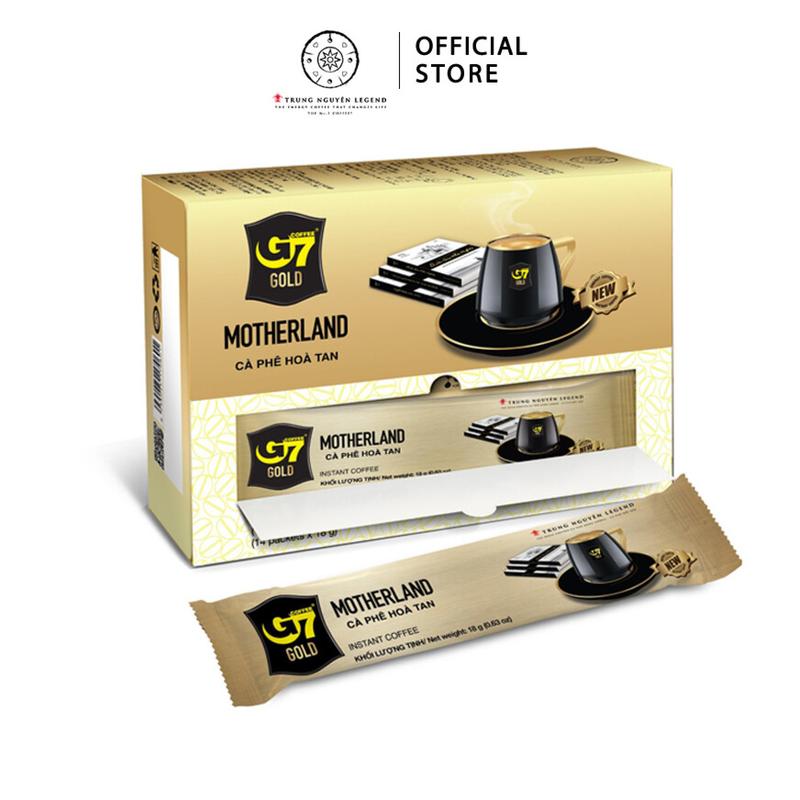 Trung Nguyên Legend Coffee, Cà phê sữa hòa tan G7 3IN1 Gold - Motherland Cafe ngọt cà phê 3 trong 1 sữa cà phê hòa tan cà phê 3 trong 1 cà  phê gừng chính hãng cà  phê cà  phê cà  phê