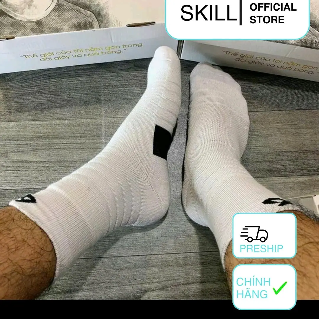 [SKILL] Tất Chơi Đá Bóng ,Đá Banh INIZAKI  Tất Dày Dặn Chống Trơn Trượt KLI01 sport