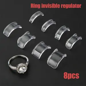 8PCS Pengecil Ukuran Ring /size Ring Adjuster Silikon Transparant/Aksesoris Perhiasan/Pengganjal Cincin Ring/Cincin Adjuster Sizer