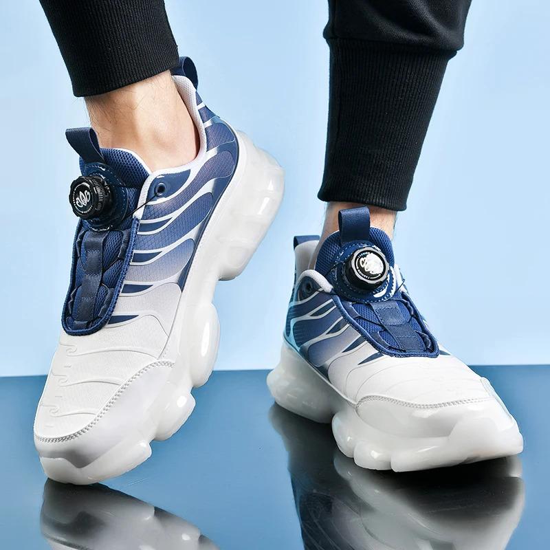 Custom Men Fashion Casual Sports Sneakers Rotary Knob Easy Wearing Lightweight Blank Running Walking Shoes for Women Trainers Training_voghion.com