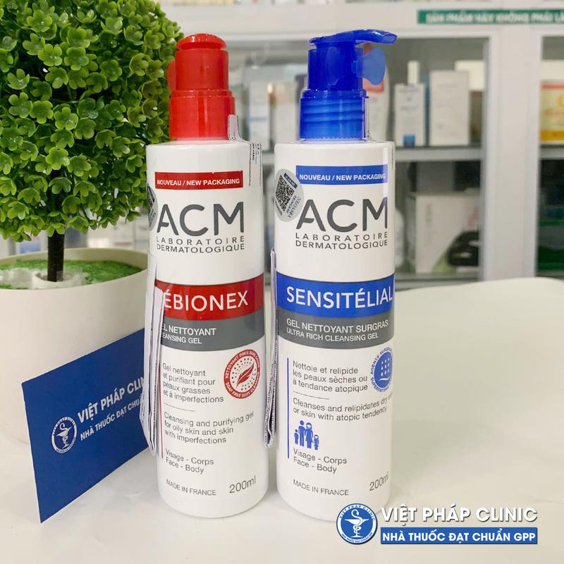 Sữa Rửa Mặt ACM Cho Da Mụn, Da Nhờn, Da Nhạy Cảm ACM Sebionex Cleansing Gel