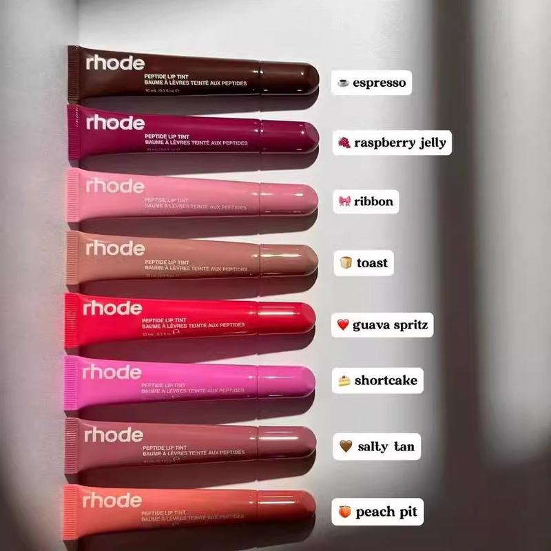 Rhode skin hormone lip tint treatment/HALEY'S Gloss Lipgloss Highest version, exclusive Long-Lasting Waterproof Blush Stick Fluffy Matte Lipstick Cosmetic Mirror Water rhode  peptide 1