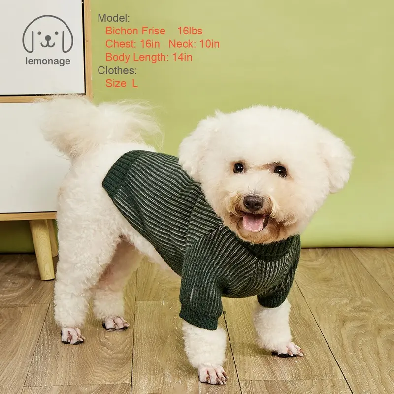 Striped Pattern Pet Sweater, Comfortable Stretch Pet Jumper, Soft Warm Pet Clothes for Large, Medium and Puppy Dogs and Cats 2