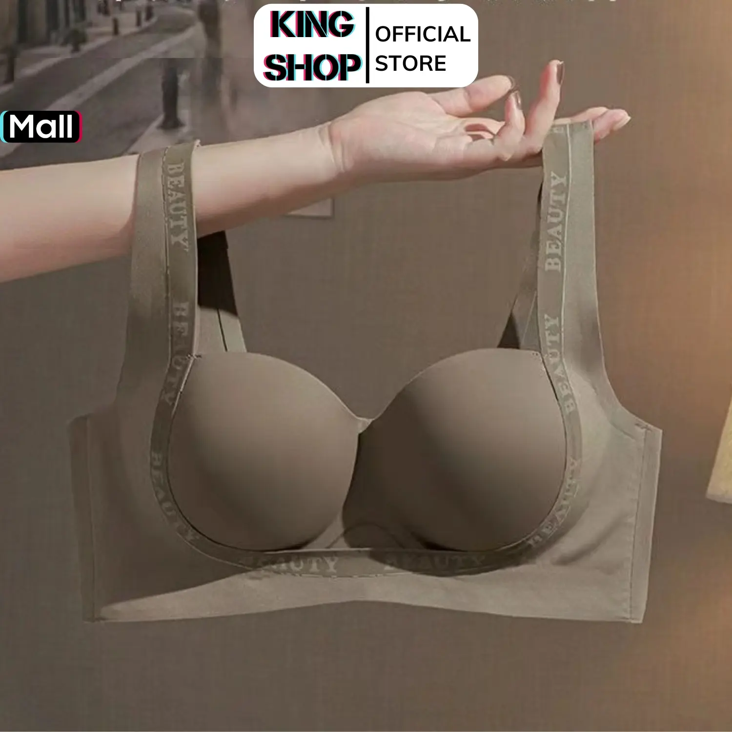 [Áo Lùi Size] Áo Lót Áo Bra Nữ Chất Su Đúc Không Gọng Không Đường May Mút Dày Cup To --  KING SHOP Bra Women áo ngự c tạo k he áo  độn quả tròn áo  nâng A4424