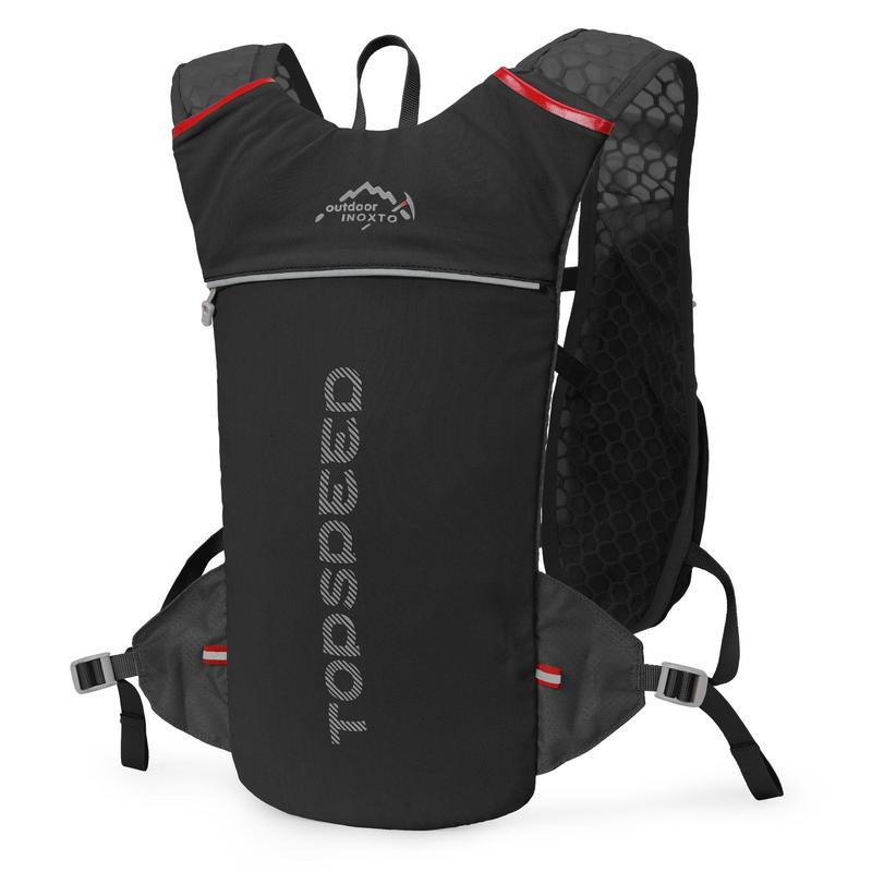 Unisex Colorblock & Letter Print Sports Water Backpack without Hydration Bladder, Sporty Lightweight Backpack for Running Cycling Hiking Skiing Camping, Running Vest, Sports & Outdoor Accessories 1