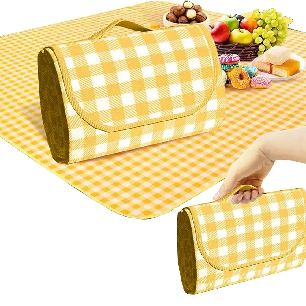 Large Picnic Blanket, Waterproof & Sand Proof Outdoor Picnic Mat, Foldable & Lightweight Picnic Blanket for Camping & Hiking & Travel