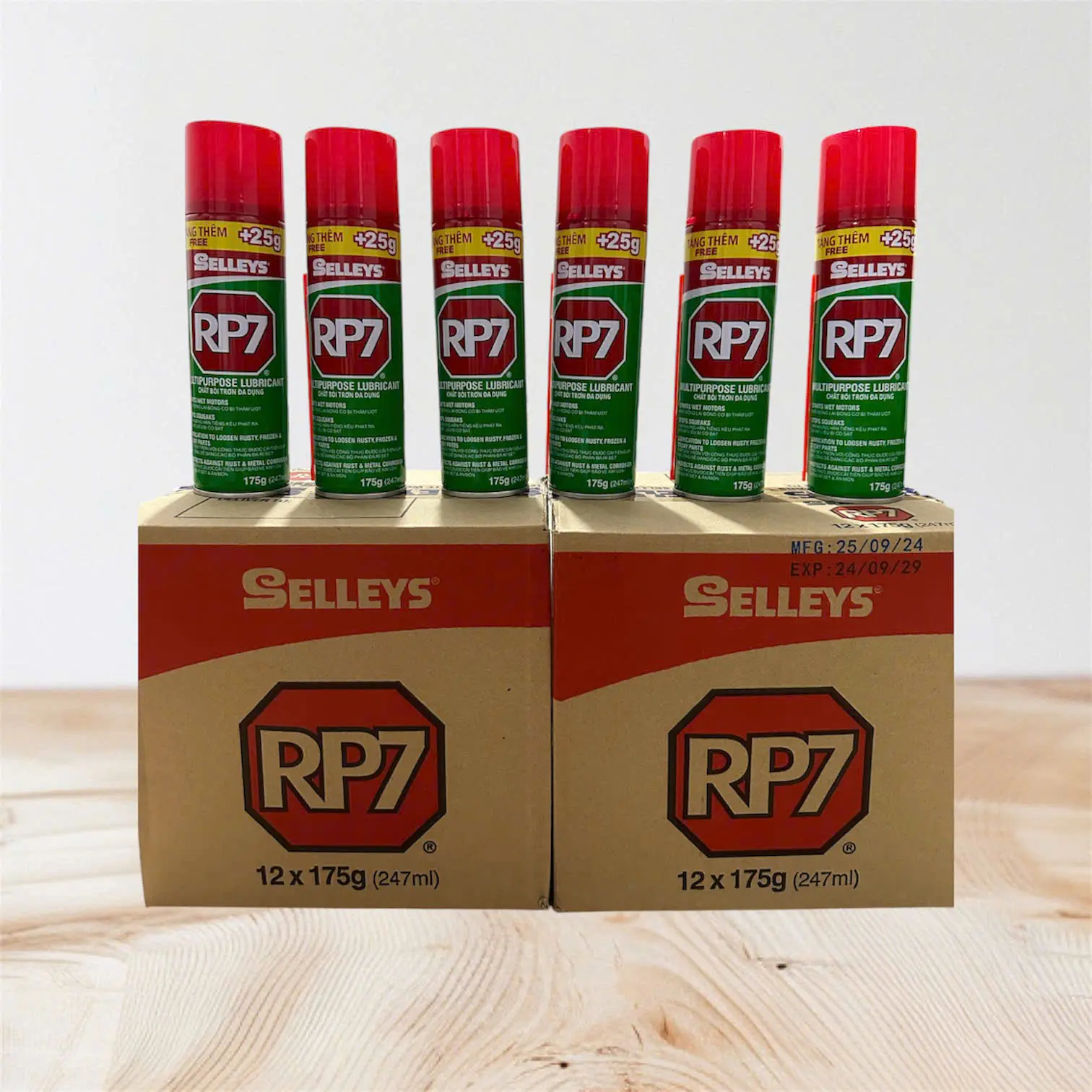 Combo 6 chai xịt  gỉ sét RP7 Selleys (175g) và bôi trơn hiệu quả [ Hàng chính hãng ] Làm Sạch