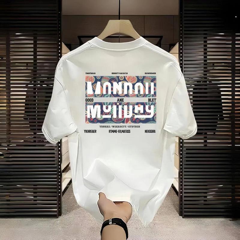 ANDREA mùa hè 2024 phong cách mới thời trang đa năng mặc bên trong đen trắng phong cách phương Tây phong cách Hàn Quốc dáng rộng hợp thời trang nam nữ áo thun ngắn tay in hình sinh viên cao cấp