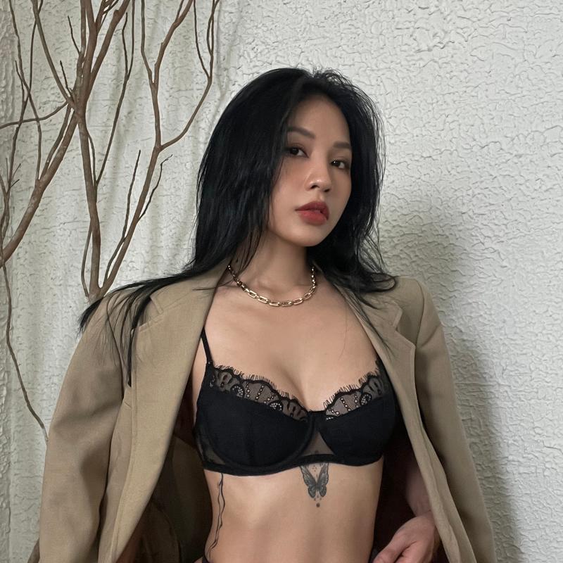 Áo lót ren quyến rũ B09 bra có gọng có mút LA PERBRA - B09