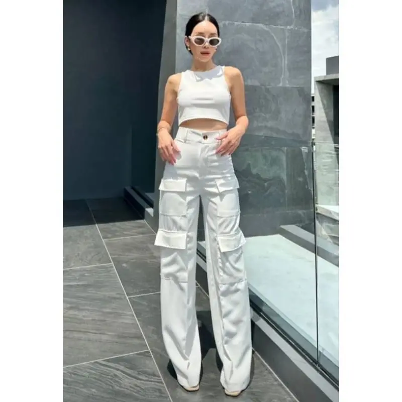 Celana Cullote Cargo 4 Pocket Panjang [MAYA] - Bangkok - Santai, Casual, Katun, Nyaman, Kulot, Wanita, Kerja 1