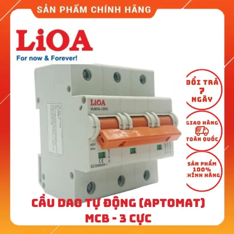 [CHÍNH HÃNG LIOA BẢO HÀNH 3 NĂM]CẦU DAO TỰ ĐỘNG - CẦU DAO QUÁ TẢI -  APTOMAT MCB 1 CỰC - 2 CỰC - 3 CỰC 2