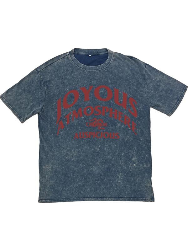 Men's Regular Fit Snake & Letter Print Short Sleeve Graphic Tee, Casual Round Neck T-shirt for Daily Wear, Men's Top for All Seasons 2