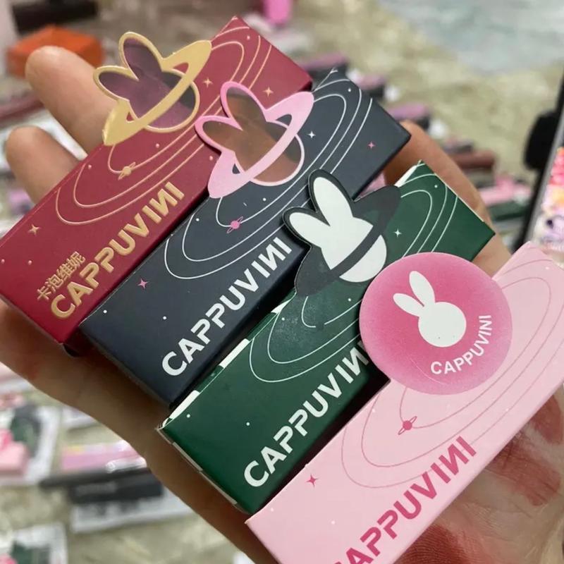  Set 4 cây son thỏ cappuvini màu hot thỏ đen 10 thỏ xanh s01 thỏ hồng thỏ đỏ 