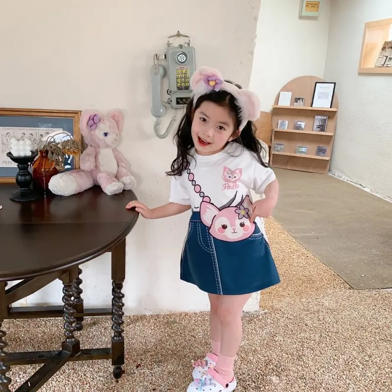 Váy Bé Gái, Bộ Sưu Tập Mùa Hè Mới, Thời Trang, Thiết Kế Hoạt Hình, Giả Hai Mảnh, Váy Denim, Váy Midi Cho Em Bé Thời Trang, Được 11200 Người Vinh Danh 2