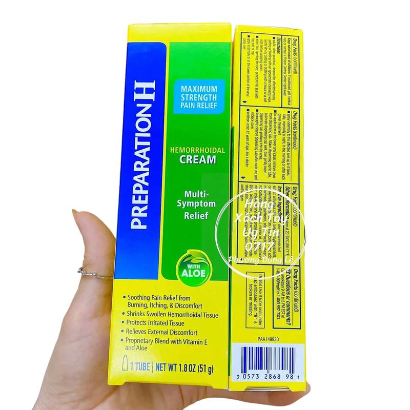 Kem bôi trĩ PREPARATION H HEMORRHOIDAL CREAM 26g giảm các khó chịu hậu môn trực tràng của Mỹ 4