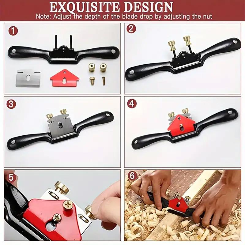 Bào gỗ mini bằng tay dụng cụ làm đồ gỗ Mô Hình - Lưỡi thép SK5 cao cấp 210mm 2