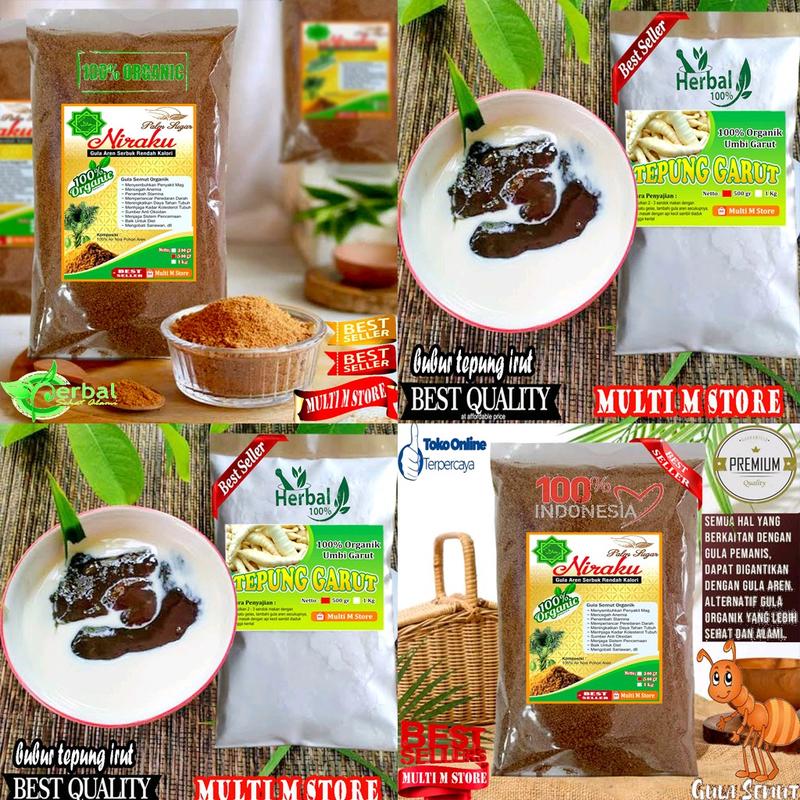 PAKET 500 Gram Gula Aren Semut | 500 Gram Tepung Pati Garut 3