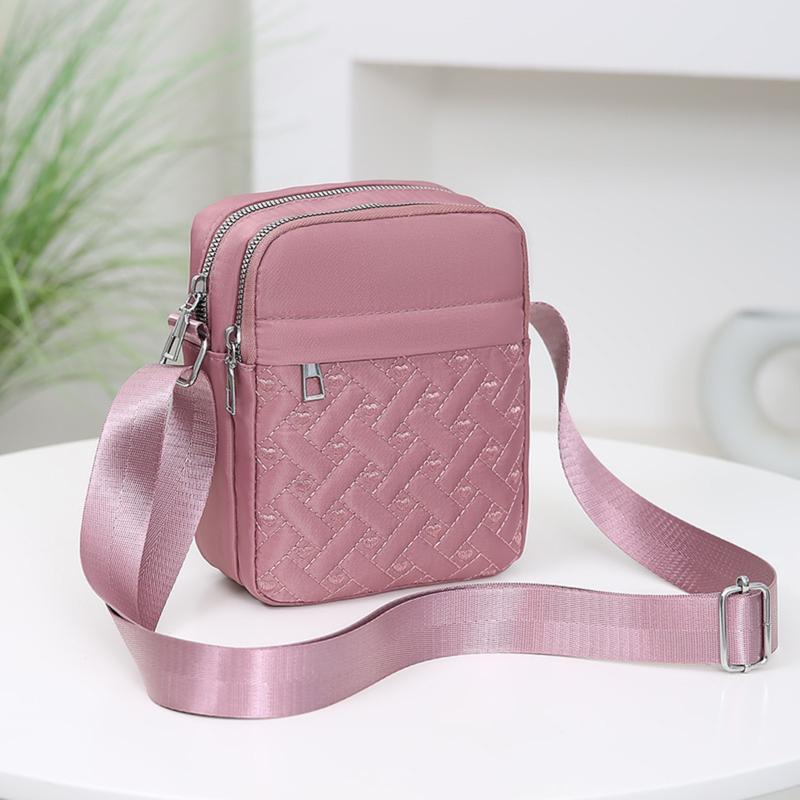 Túi giỏ xách đeo chéo đeo vai nữ thời trang size 15x18cm chất liệu vải dù chống thấm chống xước với nhiều màu sắc TX072 Nhung Bag