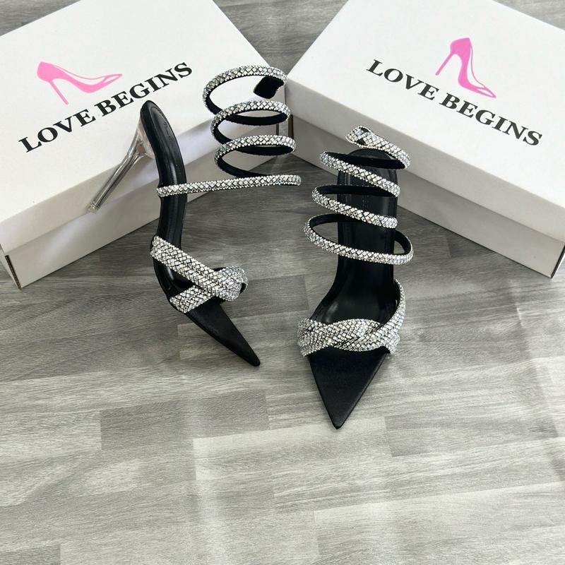 Guốc cao gót 9 phân love begins guốc nữ cuốn cổ chân sang chảnh mã 12