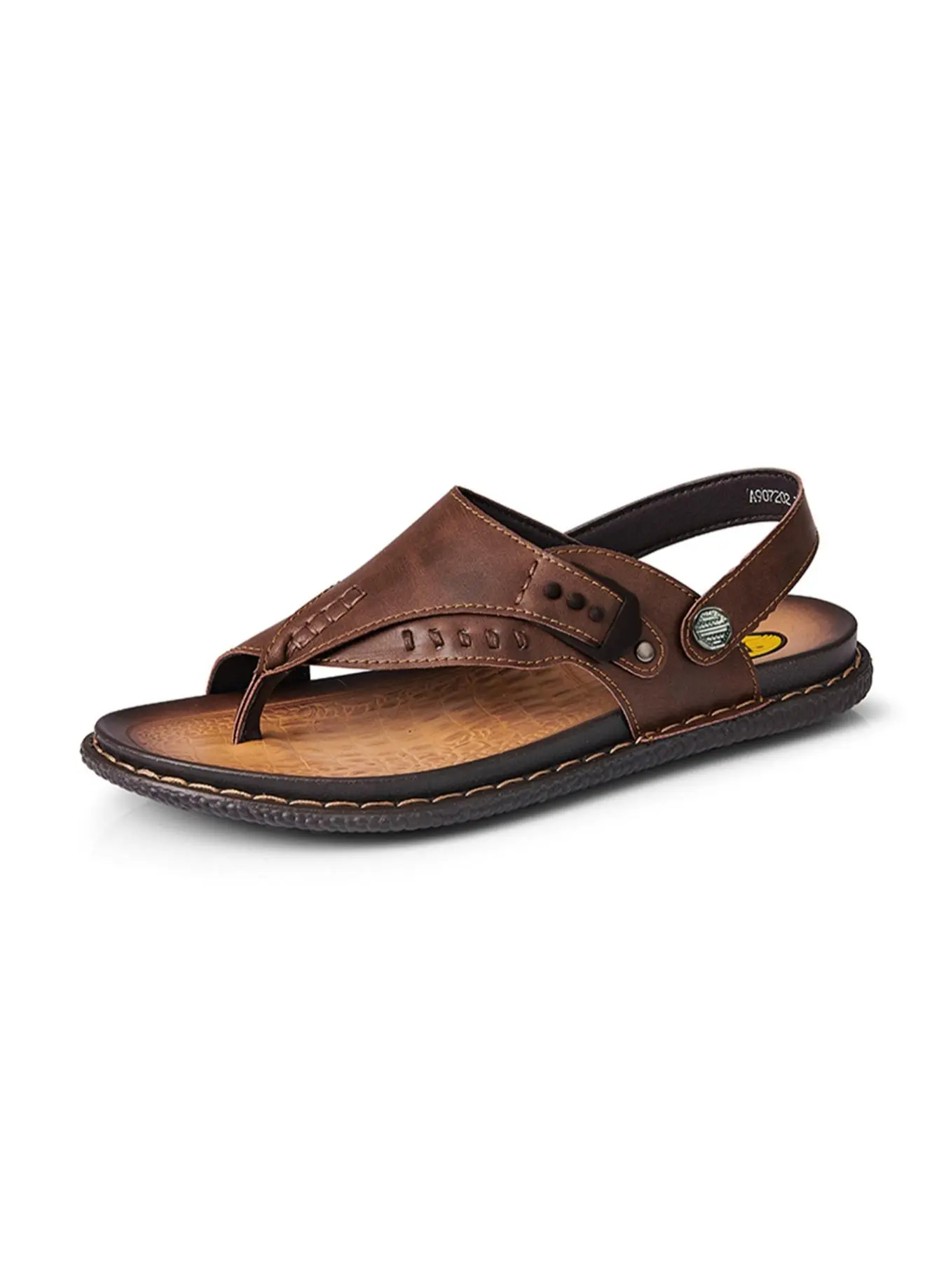 Men's Casual Plain Color Adjustable Strap Sandals, Lightweight Breathable Comfortable Non-slip Sandals, Fashionable Shoes for Summer Beach, Footwear