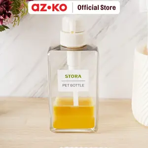 AZKO Stora 450 ml Dispenser Sabun Plastik - Putih Ivory Liquid Soap Container Tabung Tempat Sabun Serbaguna Aksesoris Kamar Mandi Perlengkapan Rumah