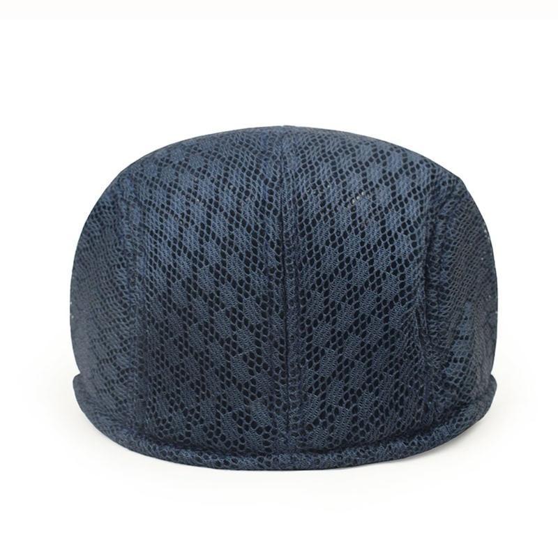 Product Introduction of Casual Korean Version Duck Tongue Hat Hollow Breathable Mesh Berets Solid Color Forward Hat Unisex 11