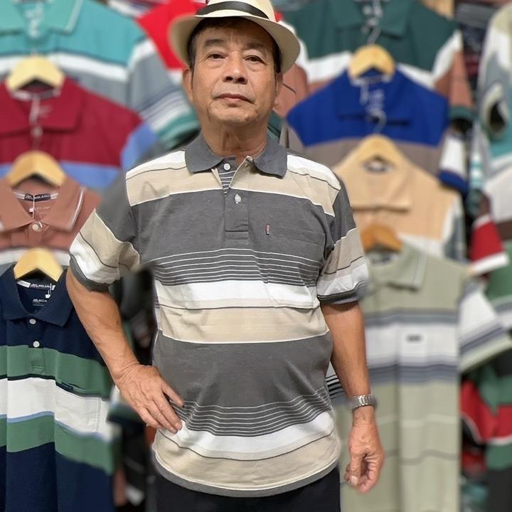 Áo thun nam trung niên loại xịn tặng bố có túi form suông cho người lớn tuổi có big size đại