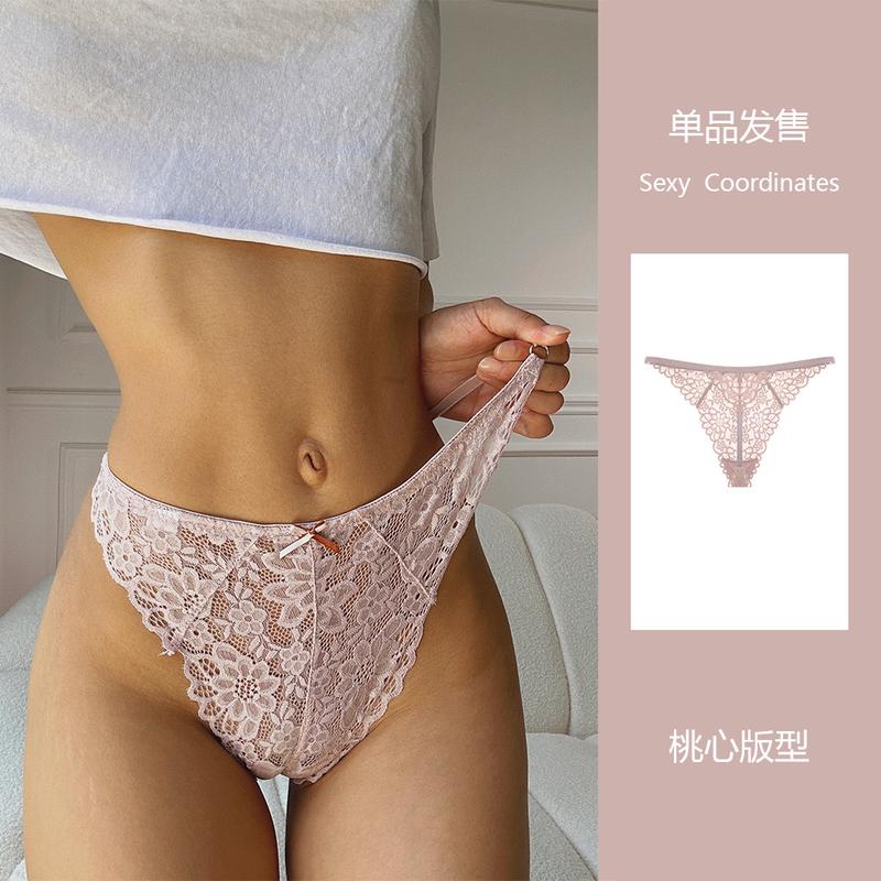 Quần Lót Chữ T, Ren Gợi Cảm, Dành Cho Nữ, Có Nơ Và Cắt, Thoáng Khí, Họa Tiết, Quần Lót Hình Chữ T, Liền Mạch, Thích Hợp Cho Thể Thao Và Yoga, Đồ Lót 7