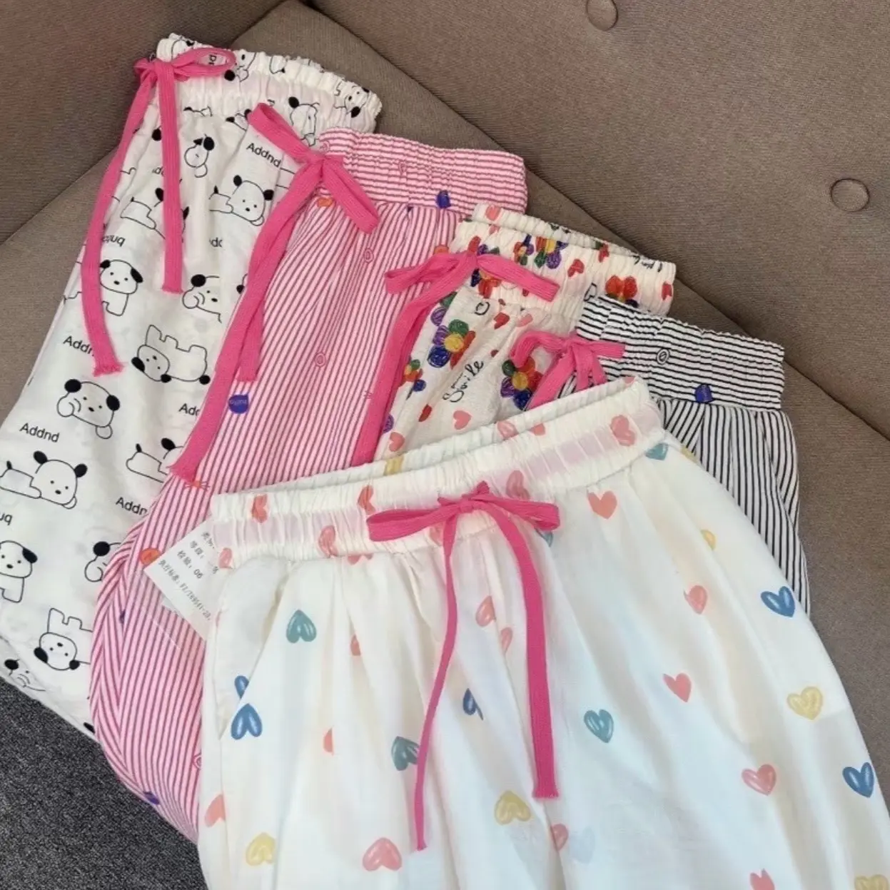 Quần Baggy Hoạ Tiết Kute Đũi Lạnh Mềm Mát Siêu Xinh Cho Nữ - Women